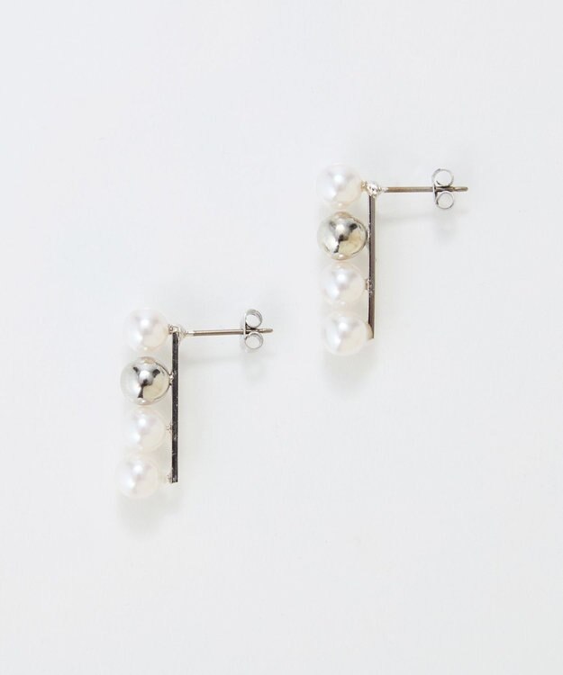 Phoebe 【金属アレルギー対応】ミックスドットピアス　シルバー/ニッケルフリー/パール シルバー