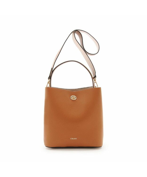 MioFIRANO ツイストロックボックスハンドバッグ 3WAY　FIRANO フィラノ CAMEL