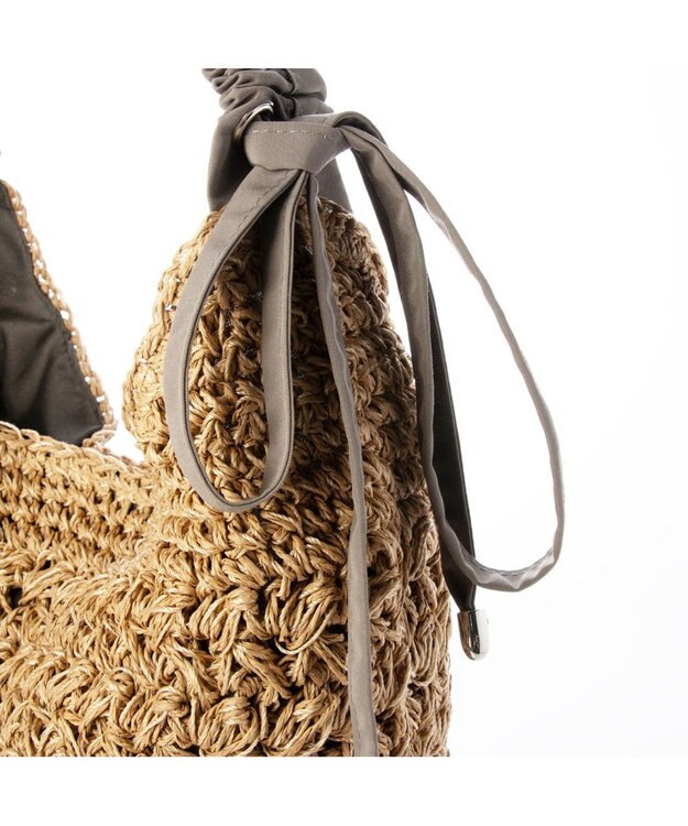 UNBILLION カシュカシュ cachecache / ドロストギャザーハンドル柄編2wayトート GY