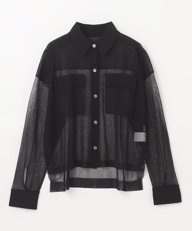 GRACE CONTINENTAL ニットシアーシャツ ブラック