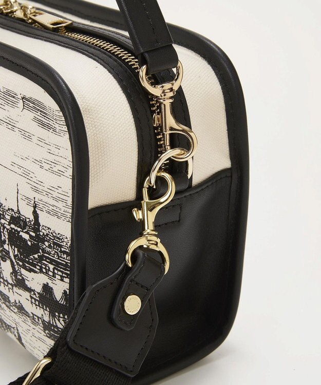 TOPKAPI 【TREASURE TOPKAPI】キャンバス プリント ワンハンドル ショルダーバッグ ホワイト