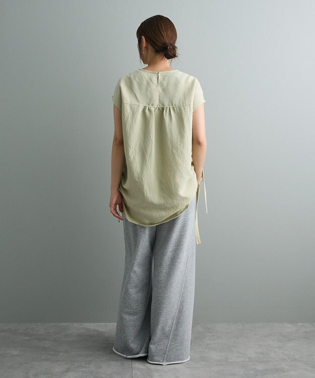 CRAFT STANDARD BOUTIQUE 布帛ウエストギャザー切替チュニック Lime Green