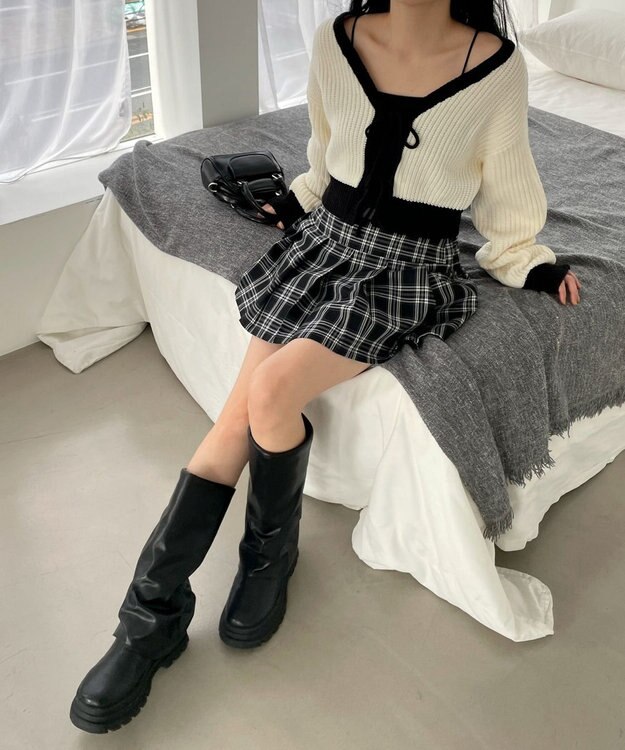 WEGO 2WAYリボンカーデ オフホワイト