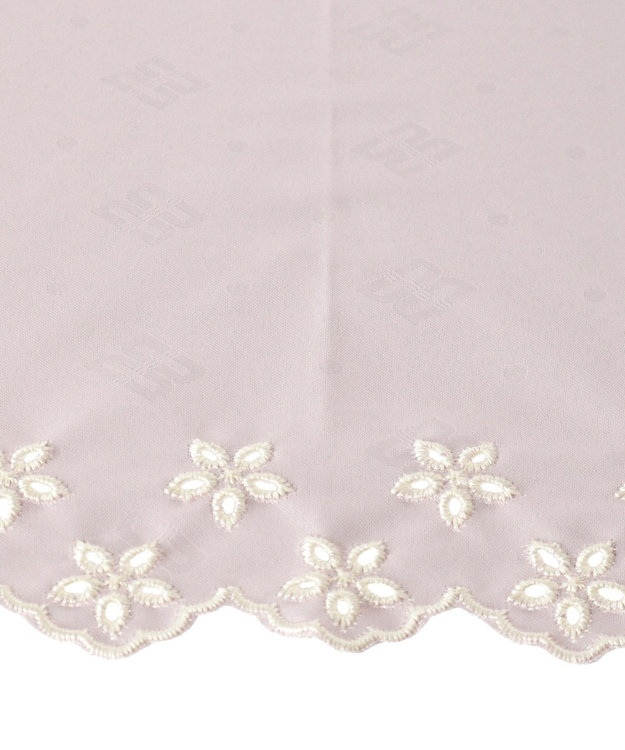 MOONBAT DAKS 晴雨兼用日傘 長傘 ドット ジャカード ボーラ刺繍 ペールピンク