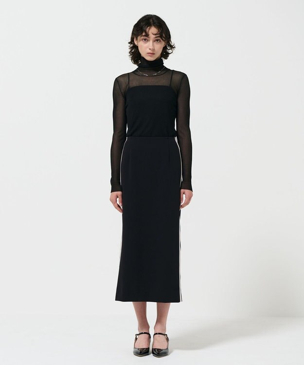 GRACE CONTINENTAL サイドラインジャージスカート ブラック