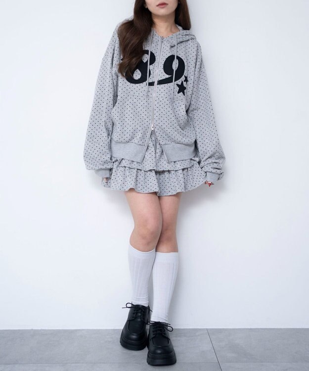 WEGO グラフィックZIPパーカー 柄2