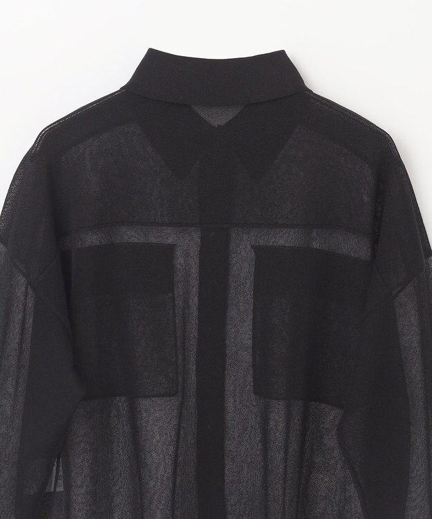 GRACE CONTINENTAL ニットシアーシャツ ブラック