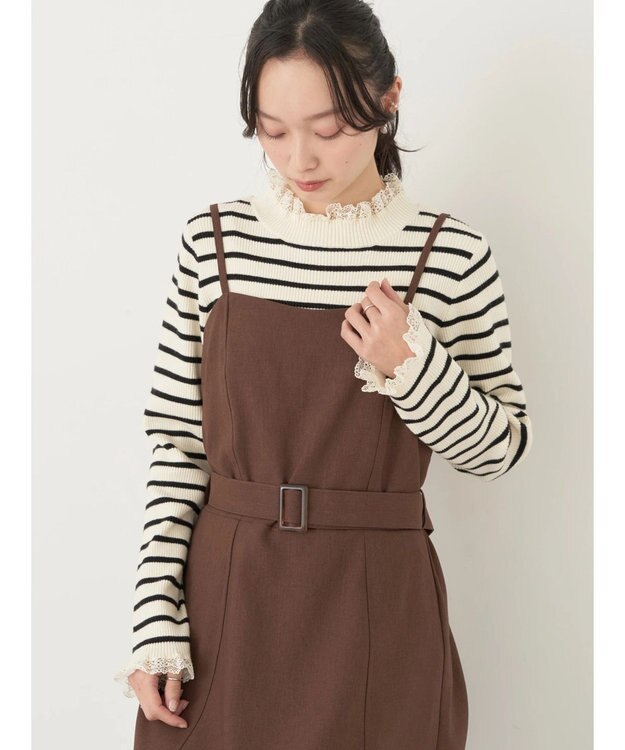 earth music&ecology ウエストマークキャミワンピース Mocha