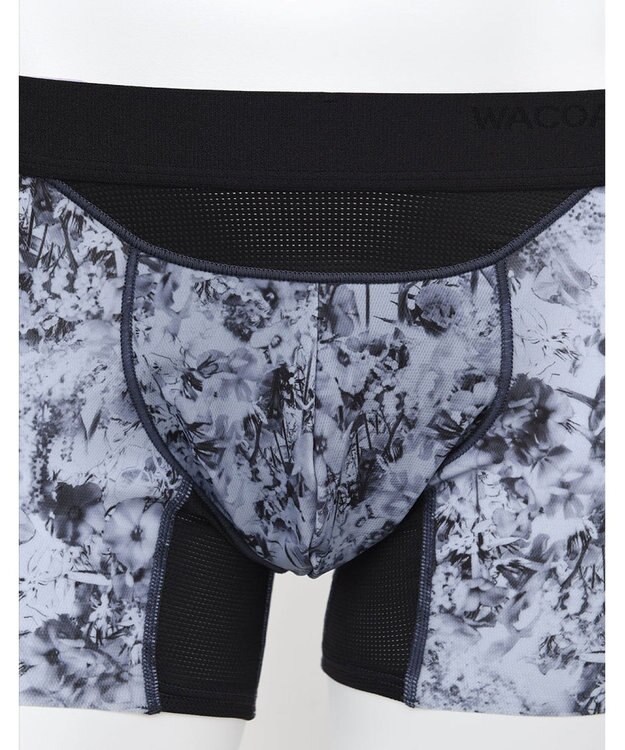 WACOAL MEN WACOAL MEN 【ダブルエアスルーパンツ】 ボクサーパンツ 風が通ってムレ軽減。 フロント快適グラマラス フリーなカッティング(裾部分) 前閉じ 下着 メンズ WT3323 /ワコールメン ブラック