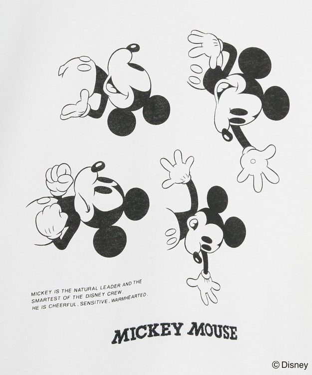 Green Parks ミッキー＆フレンズ／レイヤードプリントロングＴシャツ Off White