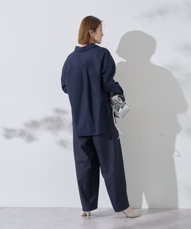 YECCA VECCA イージーケアオーバーシャツ Navy