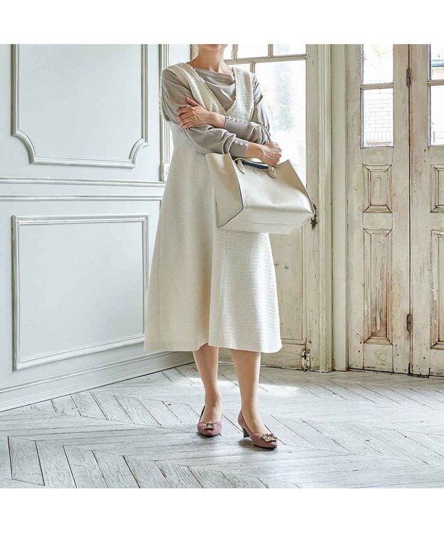 Riz raffinee <Riz raffinee>ビジューバックルパンプス ピンクスエード