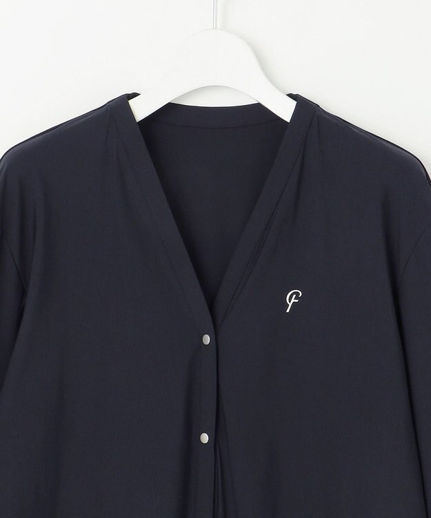 23区GOLF 【23Fondation/WOMEN】【接触冷感・UVケア】Vネック カーデガン ブラック系