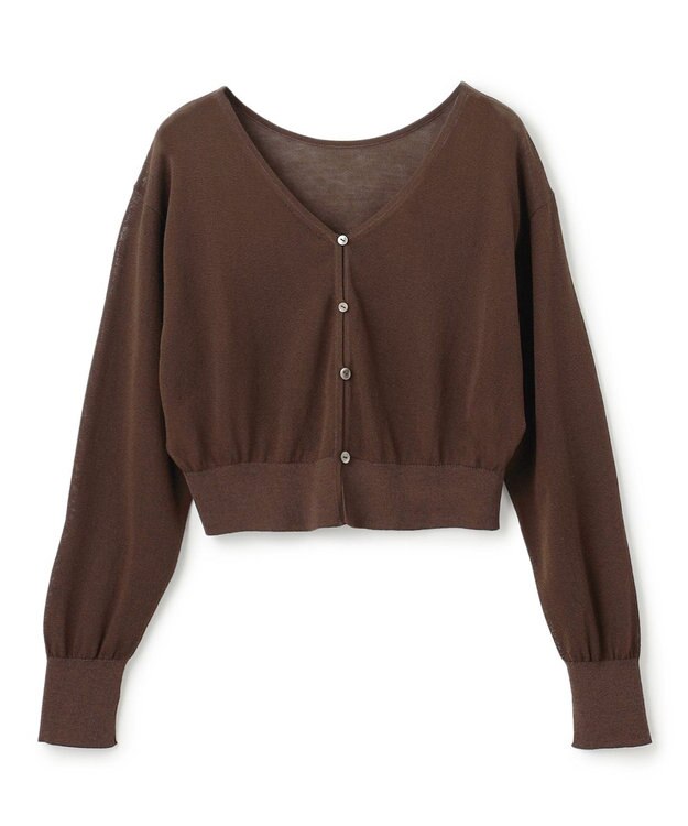 uncrave シアーニット 2WAYカーディガン ブラウン