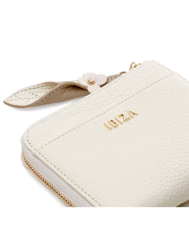 IBIZA アニマーダ　牛革　L字ファスナー財布（ゾウ） アイボリー