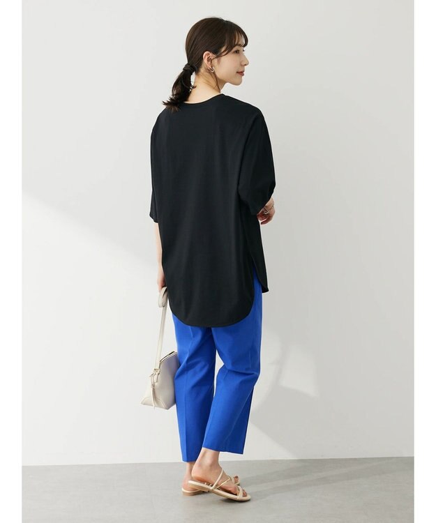 Green Parks 汗じみ防止５分袖チュニック Off White