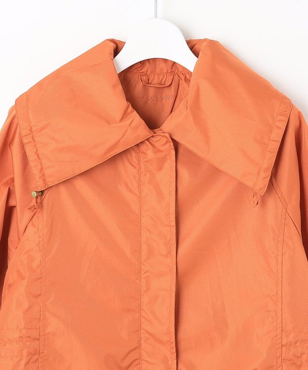 MOONBAT 【ロング丈】LIGNAGGIO ギャザーロングレインコート グレー