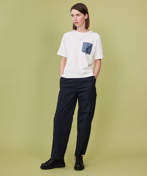 JOSEPH ABBOUD MOUNTAIN 【軽量】ハイパワーストレッチカルゼ トレッキングカーゴパンツ ネイビー系