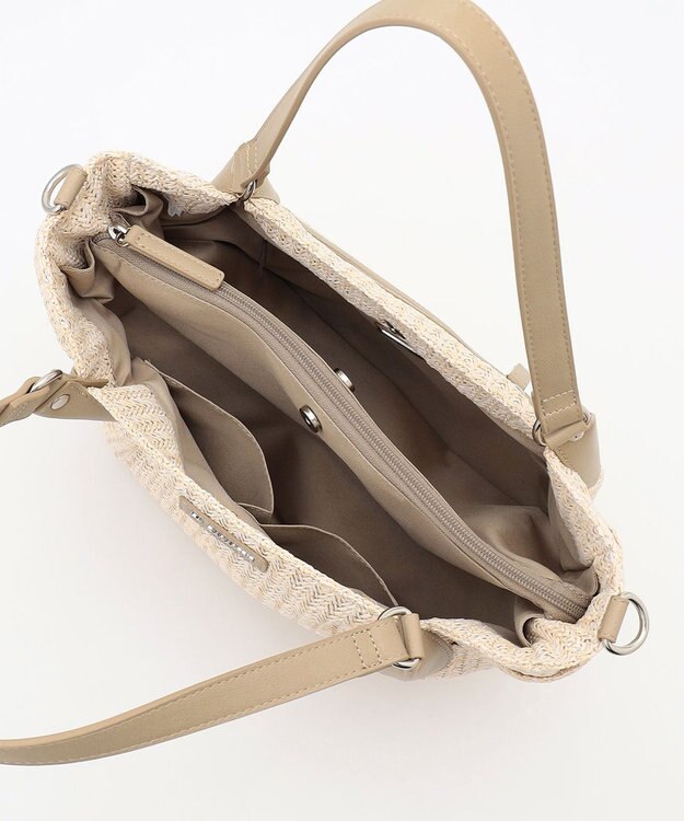 LA BAGAGERIE つまみハンドル　サマー2wayミニトートバッグ アイボリー