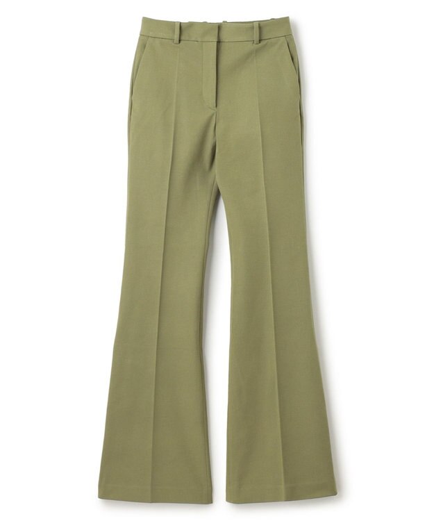 JOSEPH ギャバジンストレッチ　フレアートラウザーズ Dark Olive