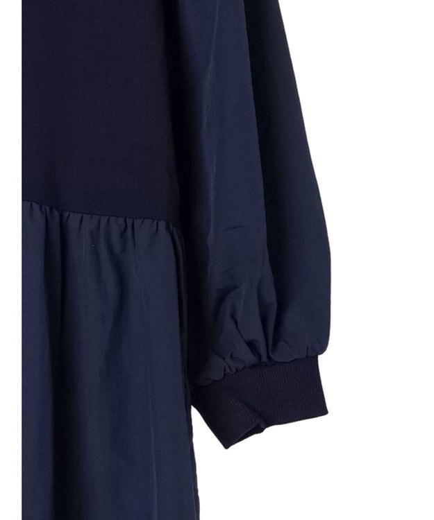 earth music&ecology ドッキングギャザーワンピース Navy