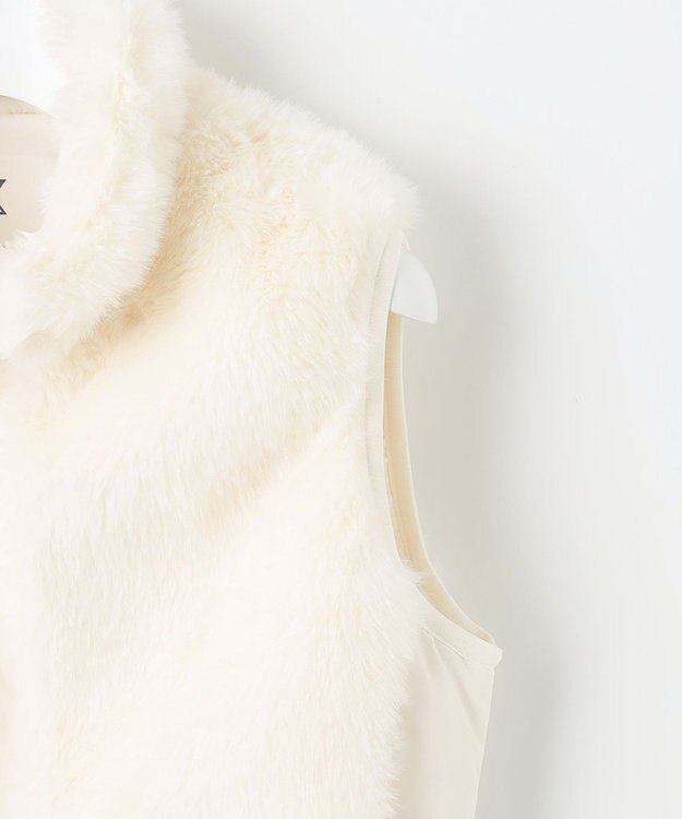 23区GOLF おしゃれに防寒！【WOMEN】中綿×ファー コンピワンピース ホワイト系