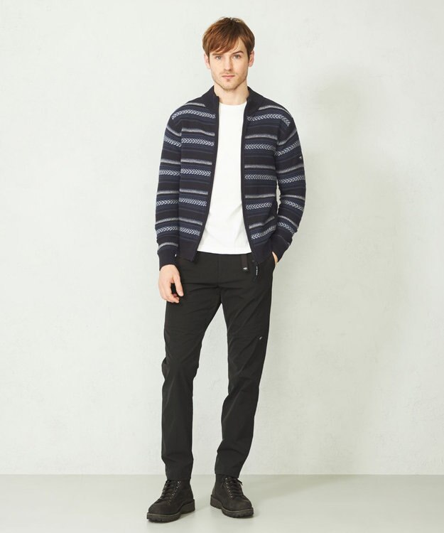 JOSEPH ABBOUD MOUNTAIN 【UNISEX】ジャガード柄 ZIPニット アウター ネイビー系7