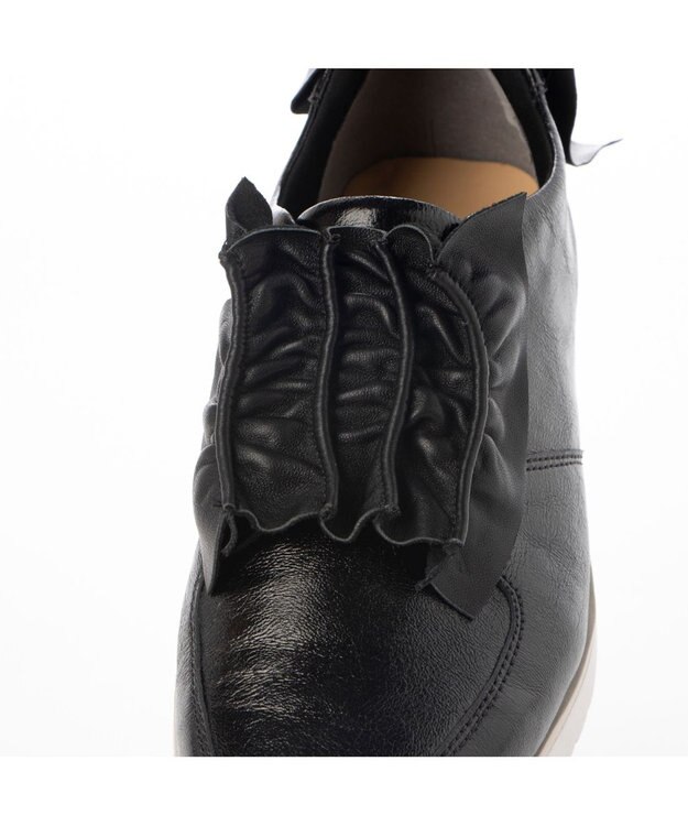 MODE ET JACOMO <D'ICI>シャーリングモチーフデザインスニーカー ブラック