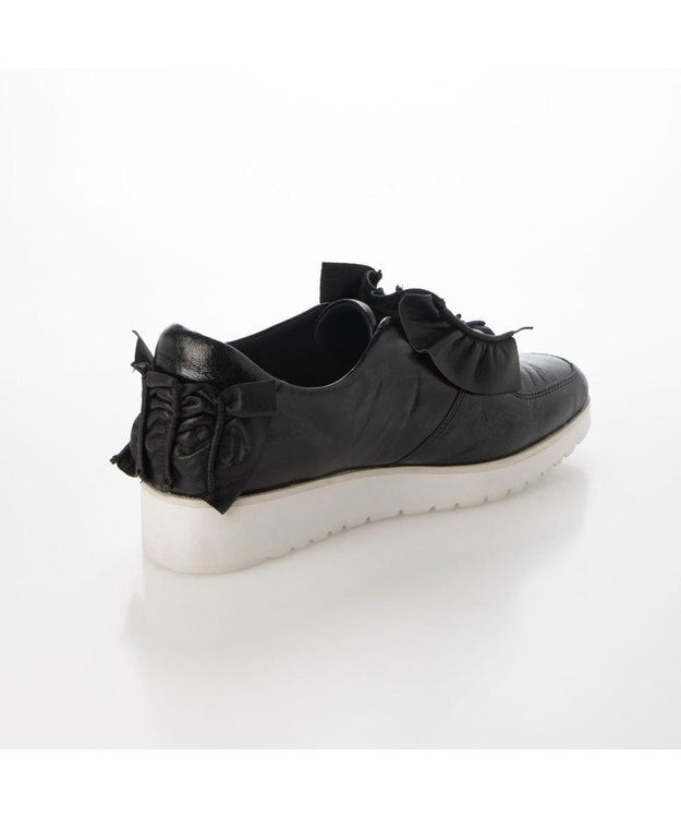 MODE ET JACOMO <D'ICI>シャーリングモチーフデザインスニーカー ブラック