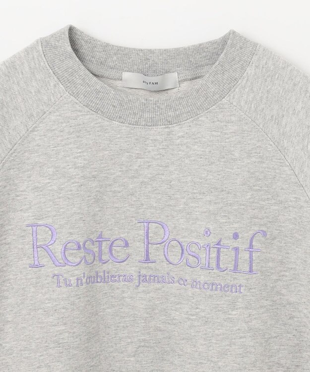 ANY L 【洗濯機可】刺繍ロゴミニ裏毛スウェット ライトグレー