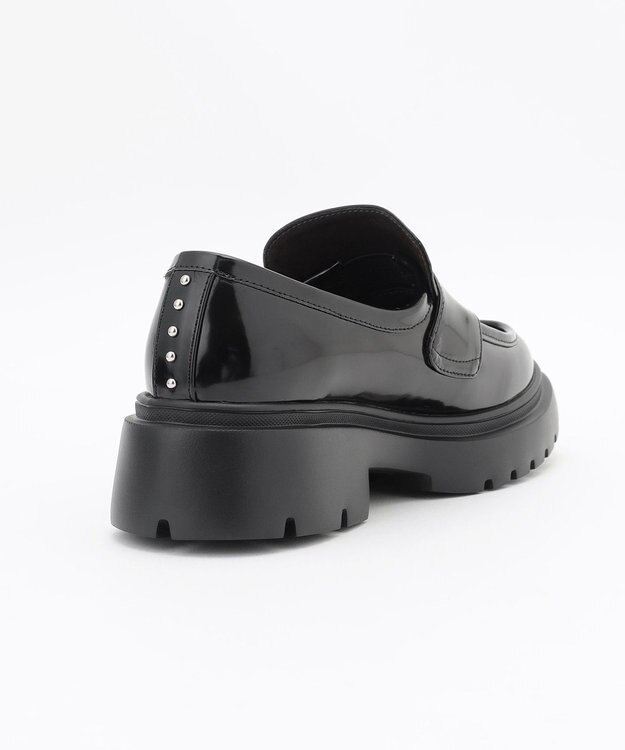 組曲 【加藤ローサさん着用】ボリュームスタッズローファー ブラック系