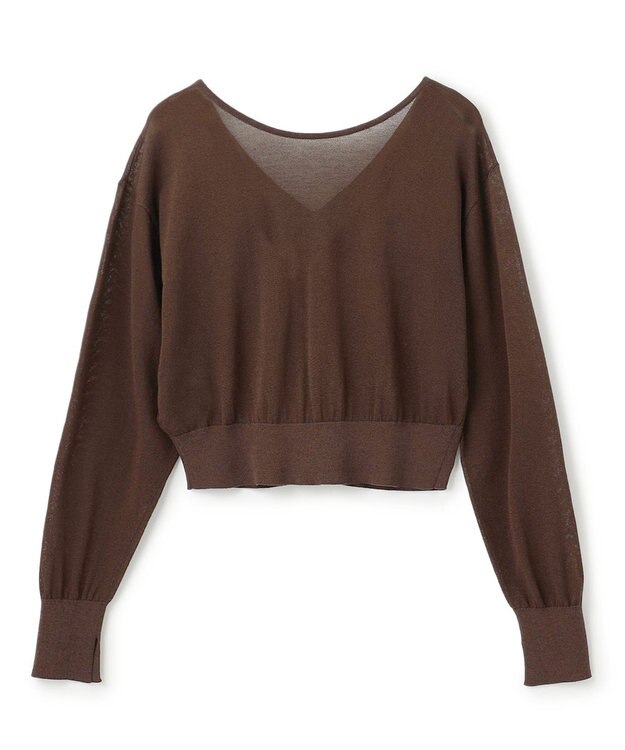 uncrave シアーニット 2WAYカーディガン ブラウン