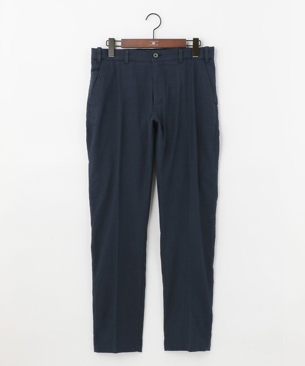 JOSEPH ABBOUD 【キングサイズ】リヨセルリネンシャンブレー パンツ ネイビー系