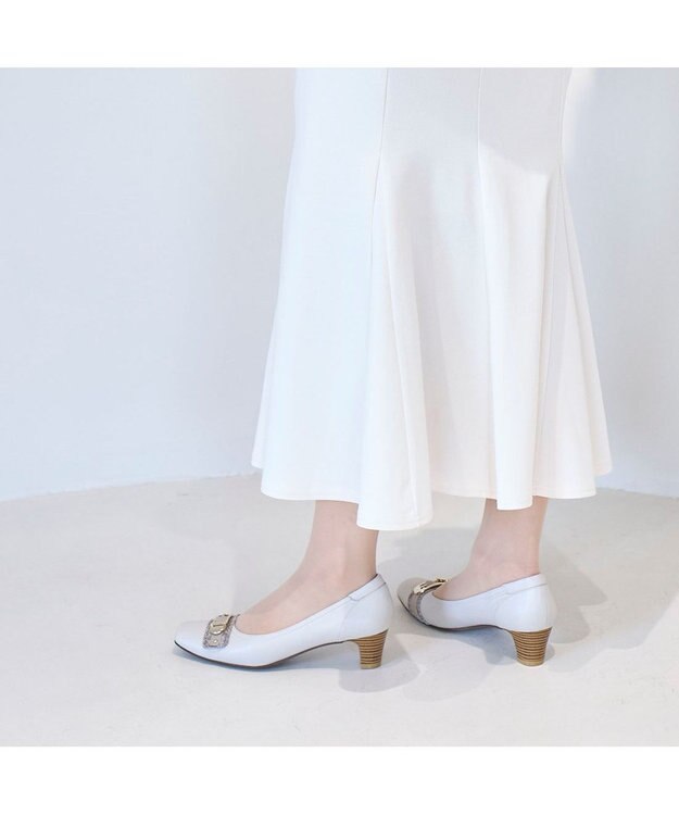 Riz raffinee <Riz raffinee>【2E】バックルデザインパンプス アイボリーコンビ