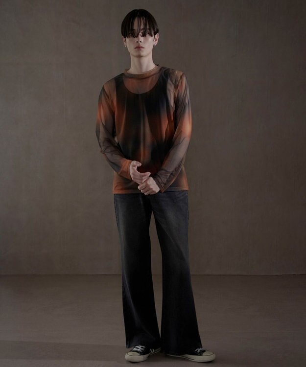 WEGO シアープリントT（LS） 柄1