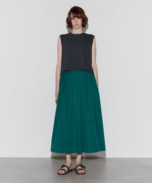 NAVE 【Nave　洗える】クリアジャージー ノースリーブ ブラック系