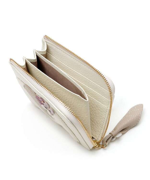 IBIZA アニマーダ　牛革　L字ファスナー財布（ゾウ） アイボリー