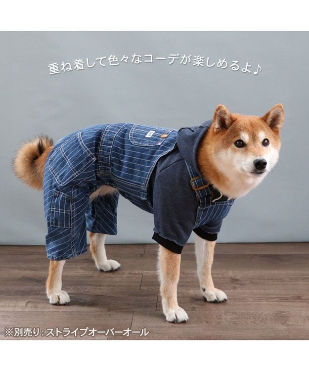 PET PARADISE Lee カットオフ パーカー 《ネイビー》 中型犬 大型犬 ネイビー