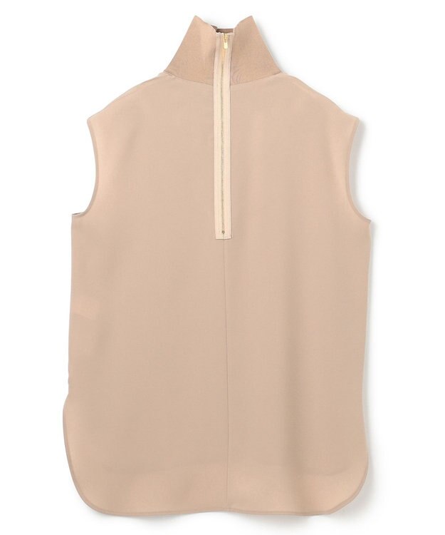 BEIGE， FLEUR / 異素材ネック フレンチスリーブブラウス Beige