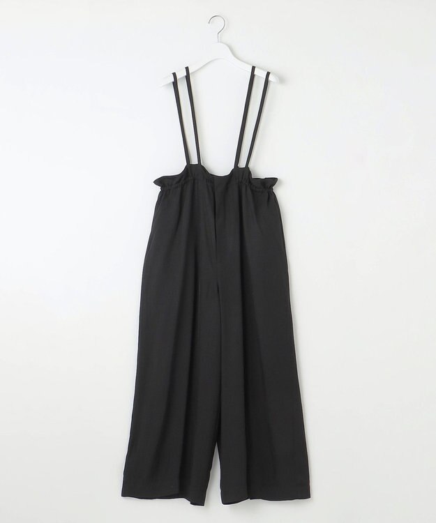 23区 【SACRA】アセテートブライトツイル サロペット ブラック系