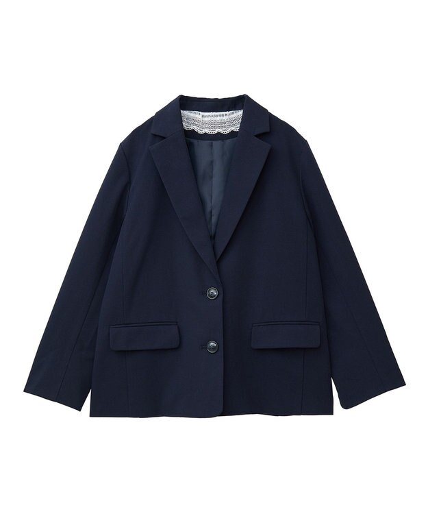 earth music&ecology シングルテーラードジャケット ネイビー