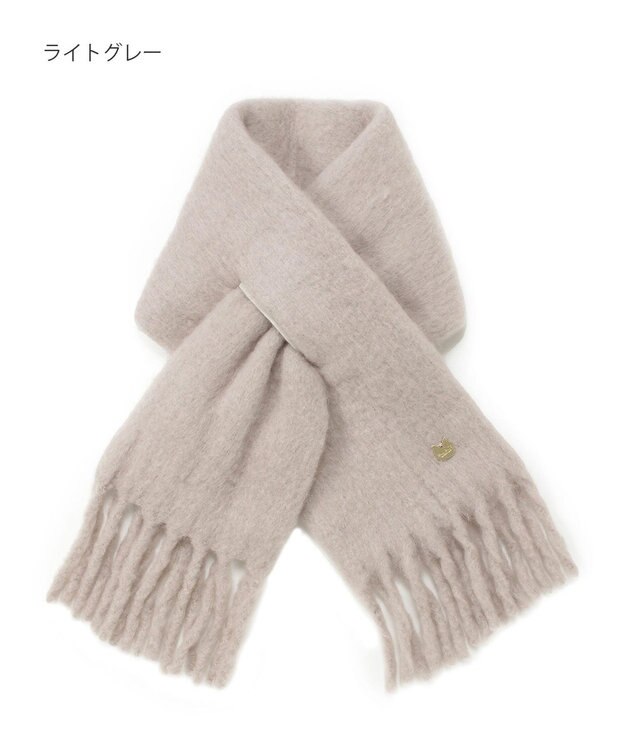 MOONBAT PAUL&JOE ACCESSOIRES(ポール&ジョー) ボリュームマフラー 無地 ライトグレー