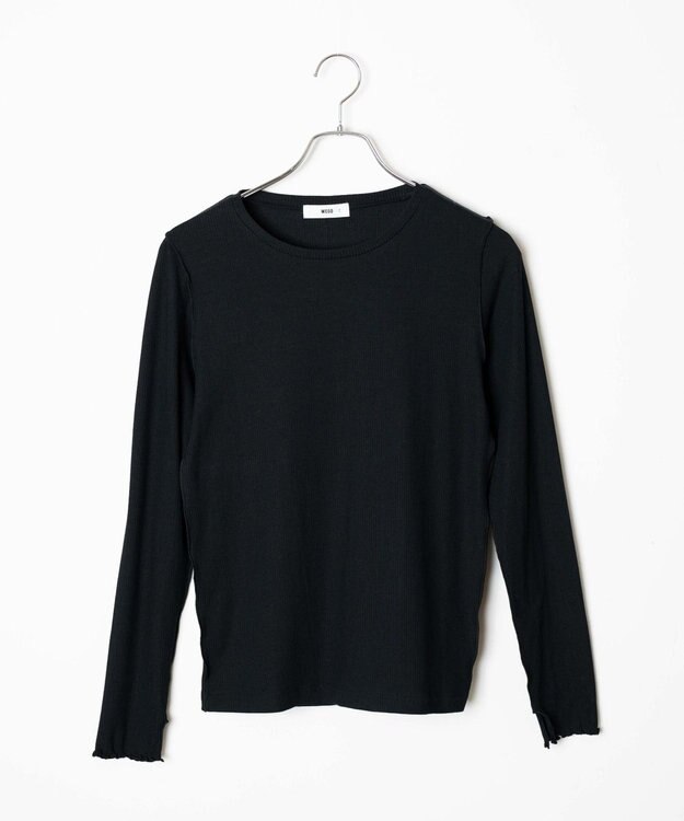 WEGO ソフトタッチクルーネックロンT ブラック