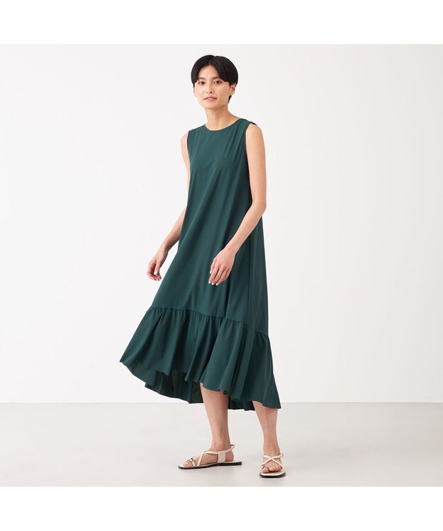 Chacott Chacott BALANCE ライトノースリーブワンピース ボトルグリーン