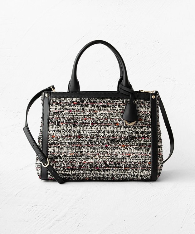 TOCCA CAMELOT TWEED BAG ツイードバッグ ブラック系