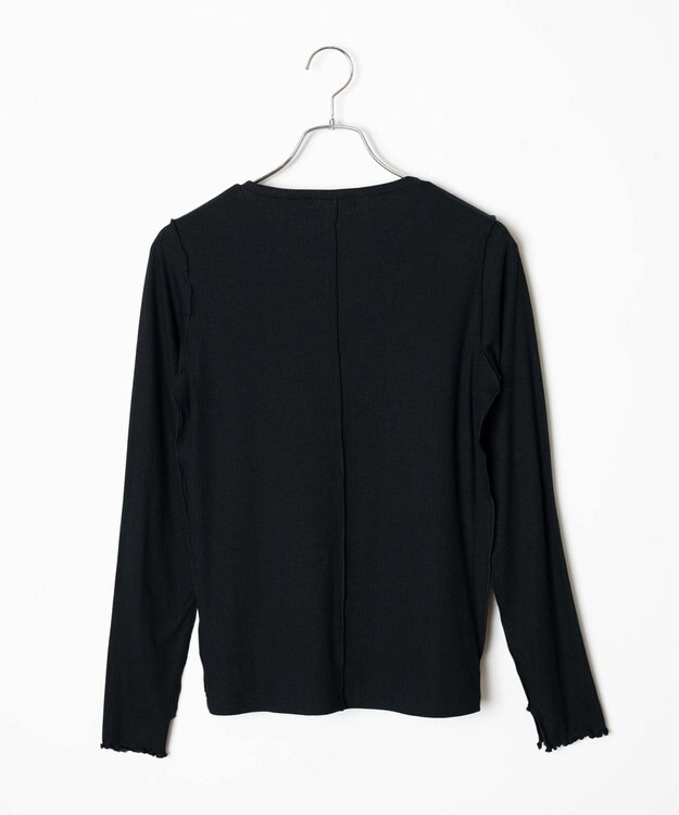 WEGO ソフトタッチクルーネックロンT ブラック