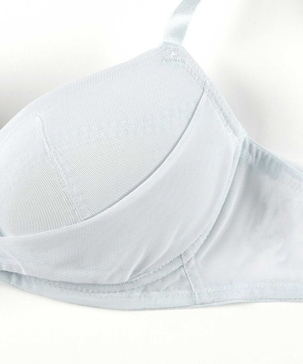 une nana cool 胸もとフィットをリボンでキープ リボンブラ GY