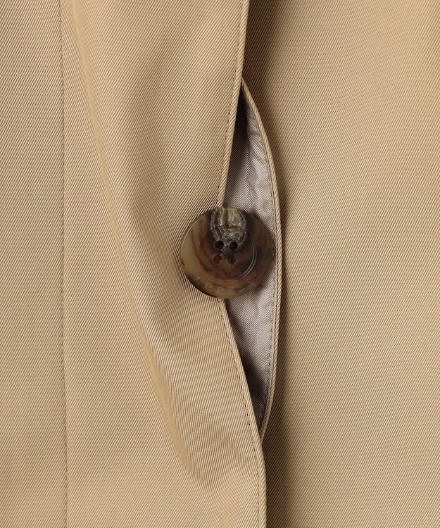 J.PRESS LADIES S 60/2コンパクトギャバ ステンカラーコート ベージュ系