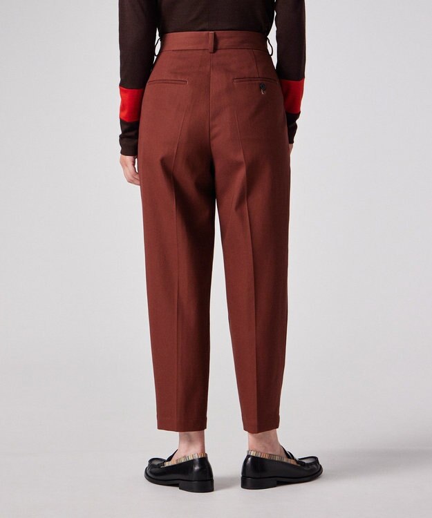 Paul Smith ウールライク ドレープ テーパードパンツ ダークオレンジ