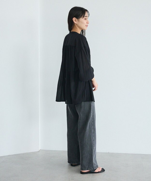 CRAFT STANDARD BOUTIQUE ウ゛ィンテージボイルロングスリーブブラウス Black